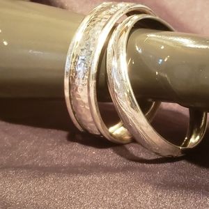 Silver Metal bracelet set